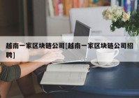 越南一家区块链公司[越南一家区块链公司招聘]