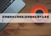 区块链技术公司域名[区块链域名是什么意思]